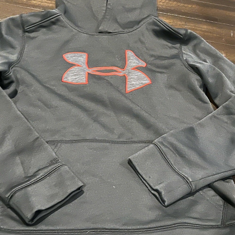 Under Armour Kids Charcoal Hoodie Youth Pullover Medium 10-12